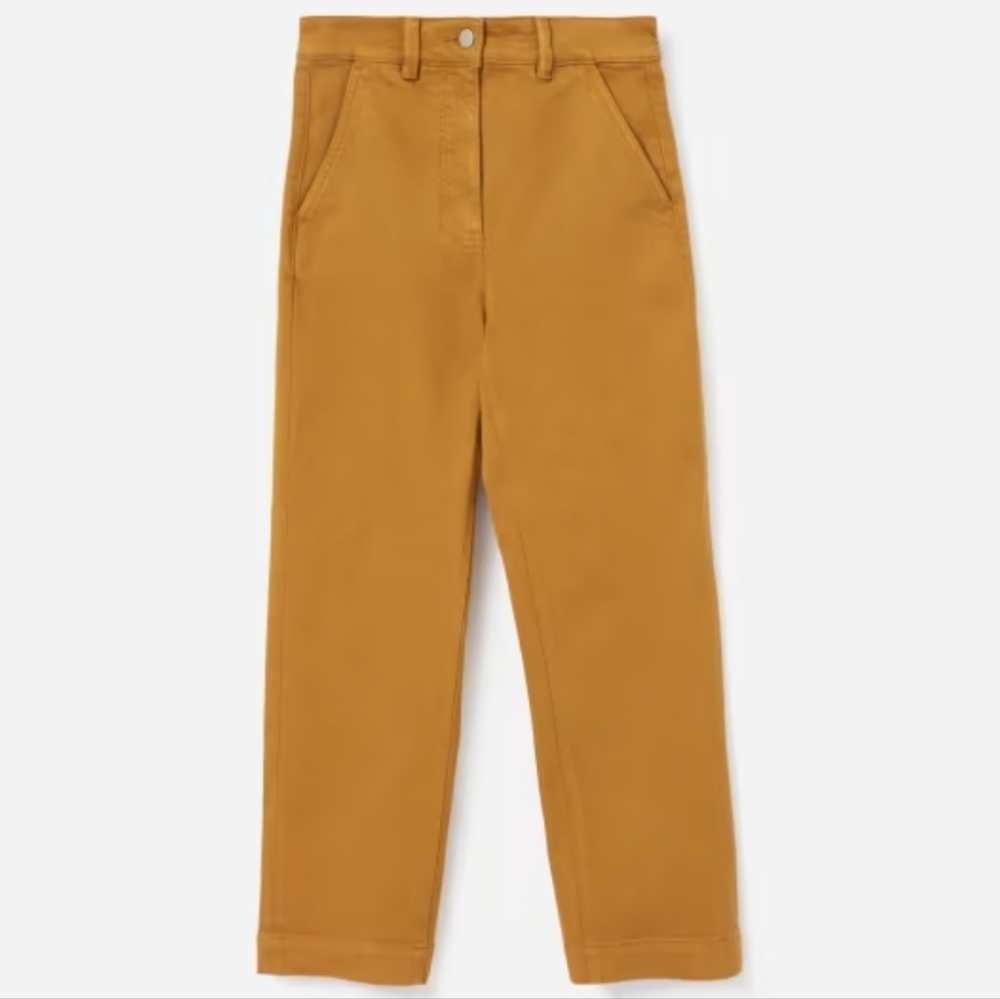 Everlane straight leg crop golden brown size 6